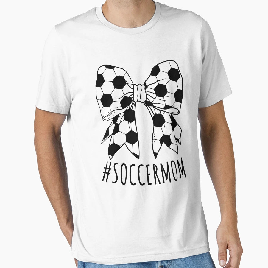 Soccer Mama Coquette Bow Soccer Mom T-Shirt - Trendy Graphic for Adults - T-Shirt, Sweatshirt, Hoodie