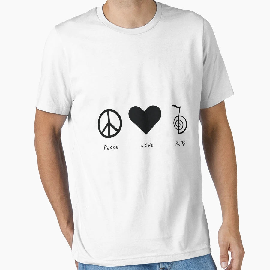 Peace Love Reiki T-Shirt - Aesthetic Graphic Men Women - T-Shirt, Sweatshirt, Hoodie