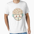Popcorn Catcher Mask Bucket Funny Baseball T-Shirt - Novelty Apparel Unisex - T-Shirt, Sweatshirt, Hoodie
