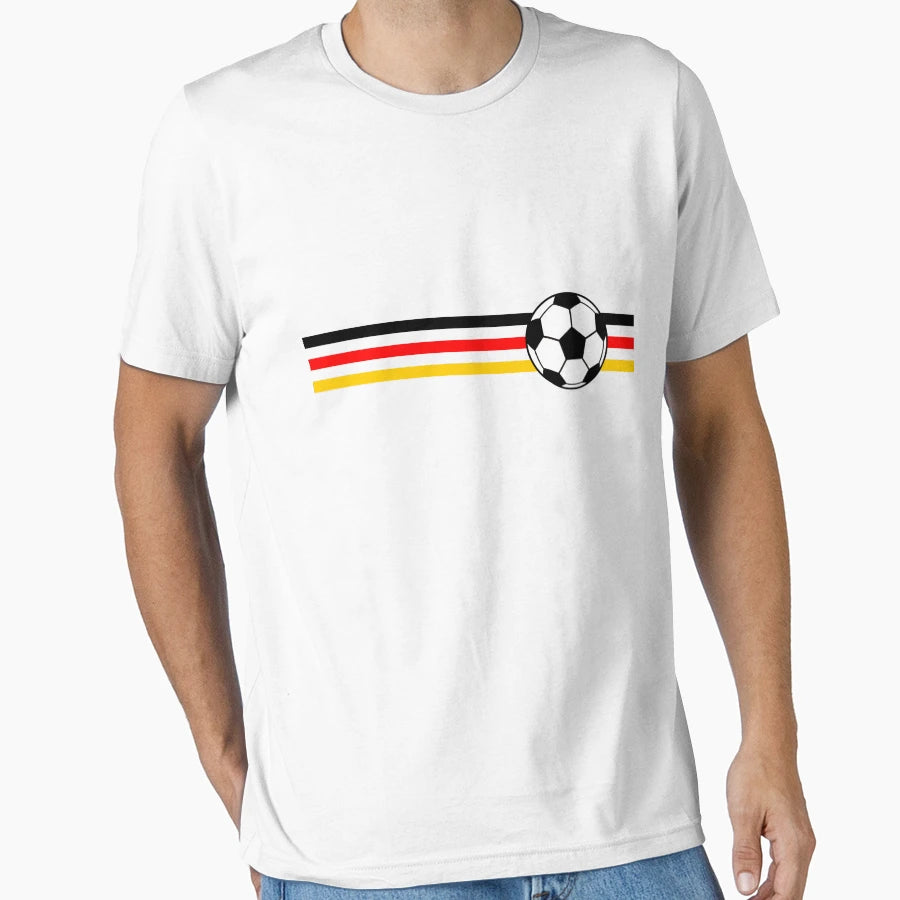 Football Stripes Germany T-Shirt - Casual Everyday Wear Men Women - T-Shirt, Sweatshirt, Hoodie
