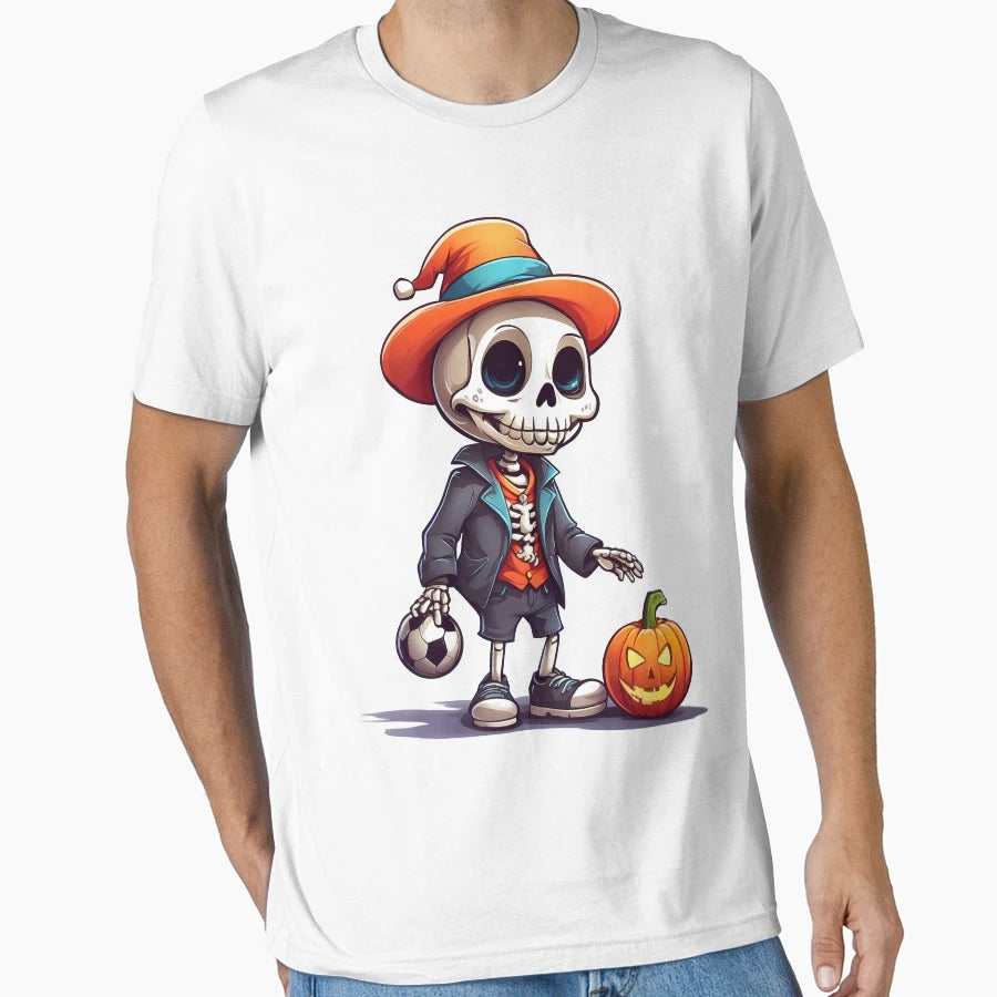 Skull Celebrating Halloween Party T-Shirt - Custom Art Print for Adults - T-Shirt, Sweatshirt, Hoodie