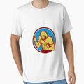 American Football Player Fend Off Circle T-Shirt - Graphic Print Men Women - T-Shirt, Sweatshirt, Hoodie