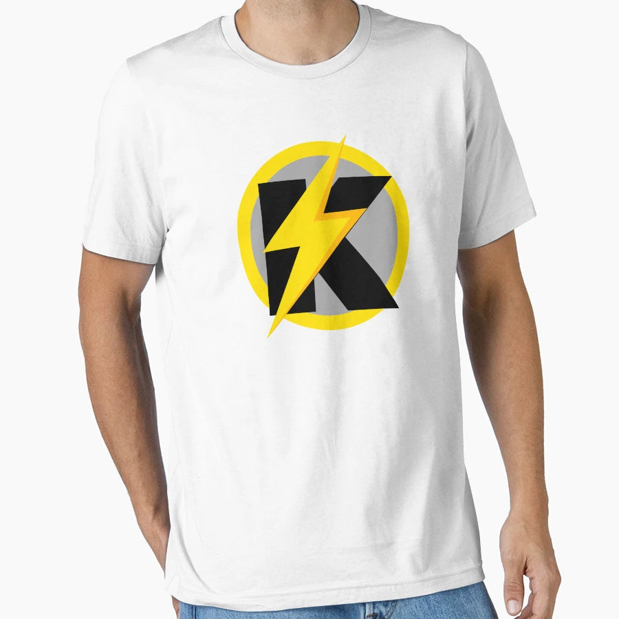 Copie De K Lightning Bolt Smiley T-Shirt - Aesthetic Graphic for Adults - T-Shirt, Sweatshirt, Hoodie
