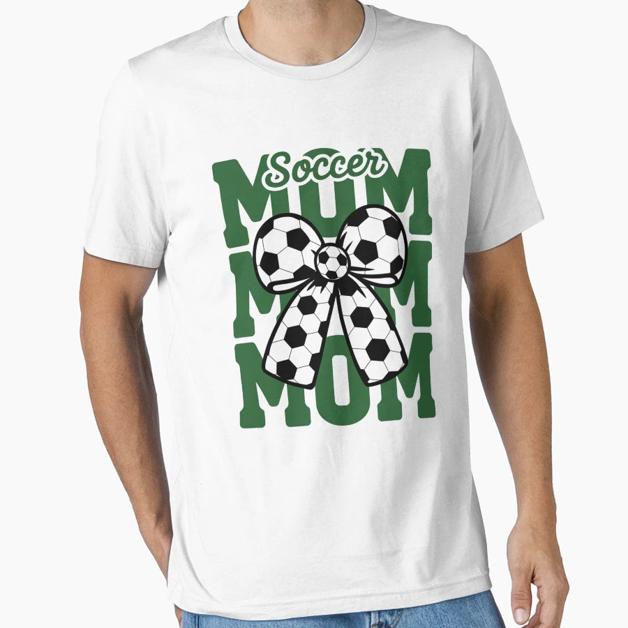 Soccer Mom Coquette Bow Sister Teen T-Shirt - Unique Graphic Unisex - T-Shirt, Sweatshirt, Hoodie