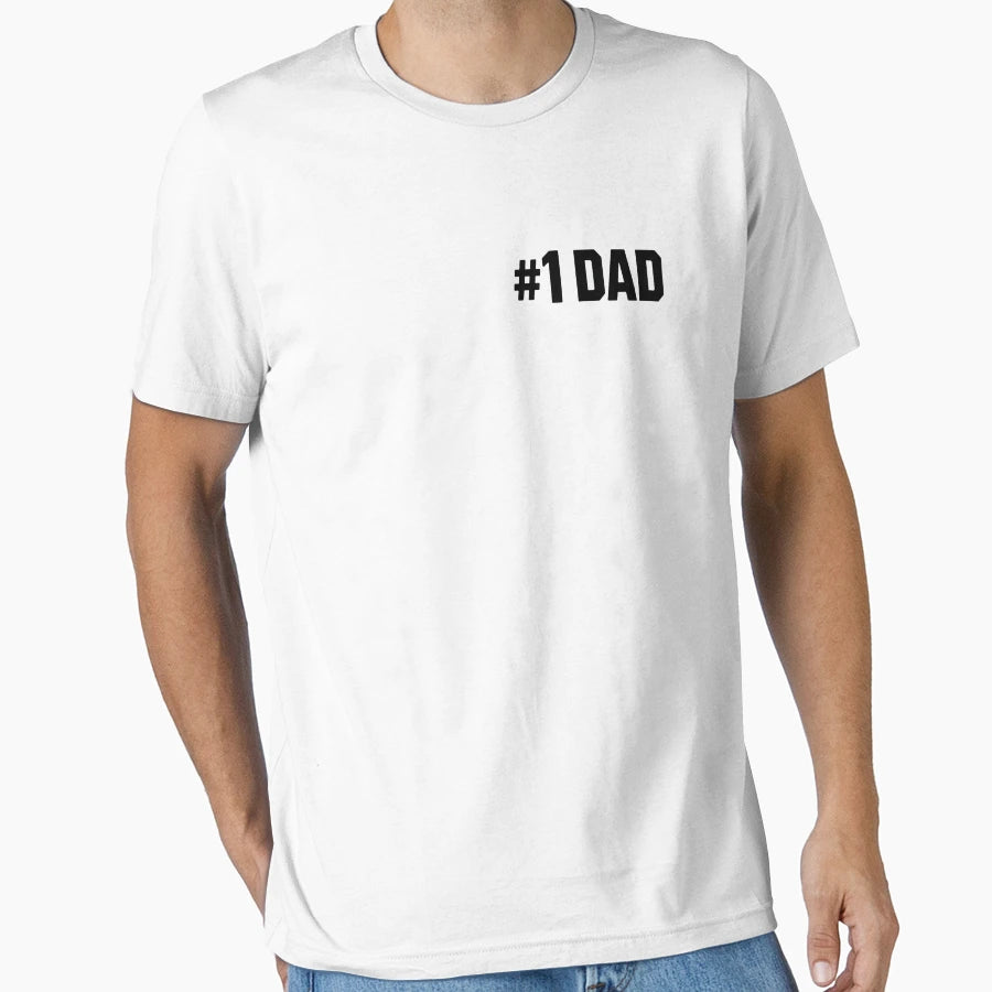 1 Dad Minimal Gift T-Shirt - Fun Novelty Design for Adults - T-Shirt, Sweatshirt, Hoodie
