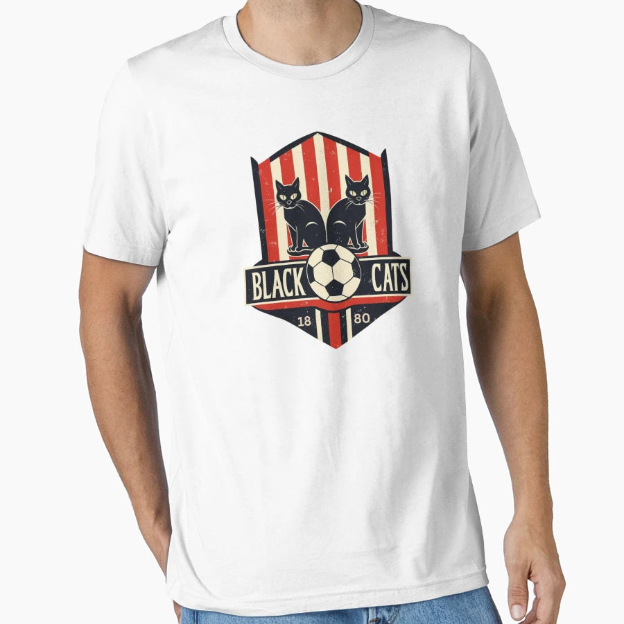 Sunderland Sunderland Black Cats T-Shirt - Minimalist Print Unisex - T-Shirt, Sweatshirt, Hoodie