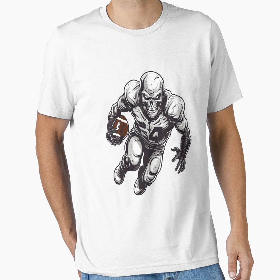 Skeleton Playing American Football T-Shirt - Fun Novelty Design Men Women - T-Shirt, Sweatshirt, Hoodie