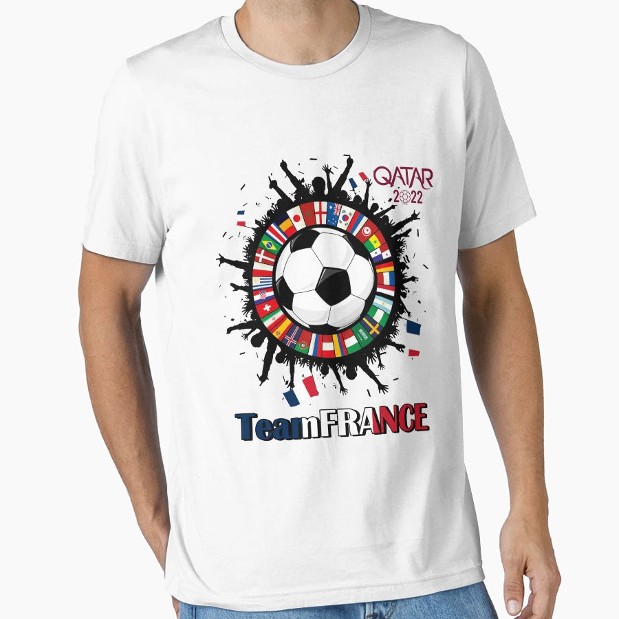 Team France Qatar World Cup 2022 T-Shirt - Streetwear Style for Adults - T-Shirt, Sweatshirt, Hoodie