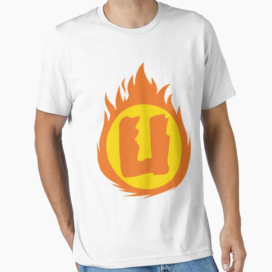 Superhero Letter U Fire Insignia T-Shirt - Unique Graphic Unisex - T-Shirt, Sweatshirt, Hoodie