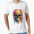 Skull Art Colorful Graffiti T-Shirt - Custom Art Print for Adults - T-Shirt, Sweatshirt, Hoodie