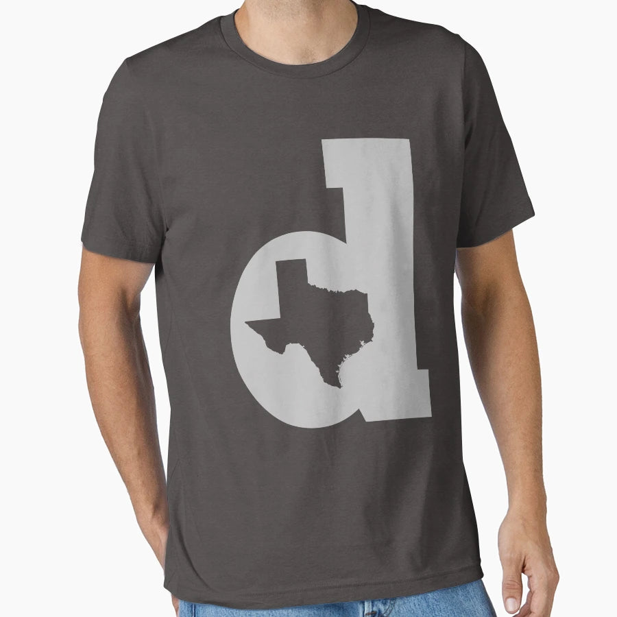 Lowercase D Silver T-Shirt - Minimalist Print Men Women - T-Shirt, Sweatshirt, Hoodie