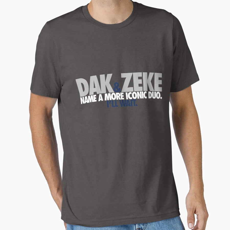Name More Iconic Duo Dak Zeke Silver T-Shirt - Graphic Print Men Women - T-Shirt, Sweatshirt, Hoodie