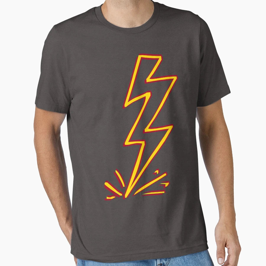 Red And Yellow Lightning T-Shirt - Unique Graphic for Adults - T-Shirt, Sweatshirt, Hoodie