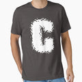 Alphabet Letter C Funny Glas Third T-Shirt - Minimalist Print for Adults - T-Shirt, Sweatshirt, Hoodie