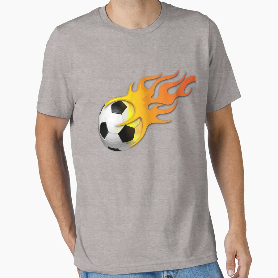 Football Fire Art T-Shirt - Streetwear Style Men Women - T-Shirt, Sweatshirt, Hoodie