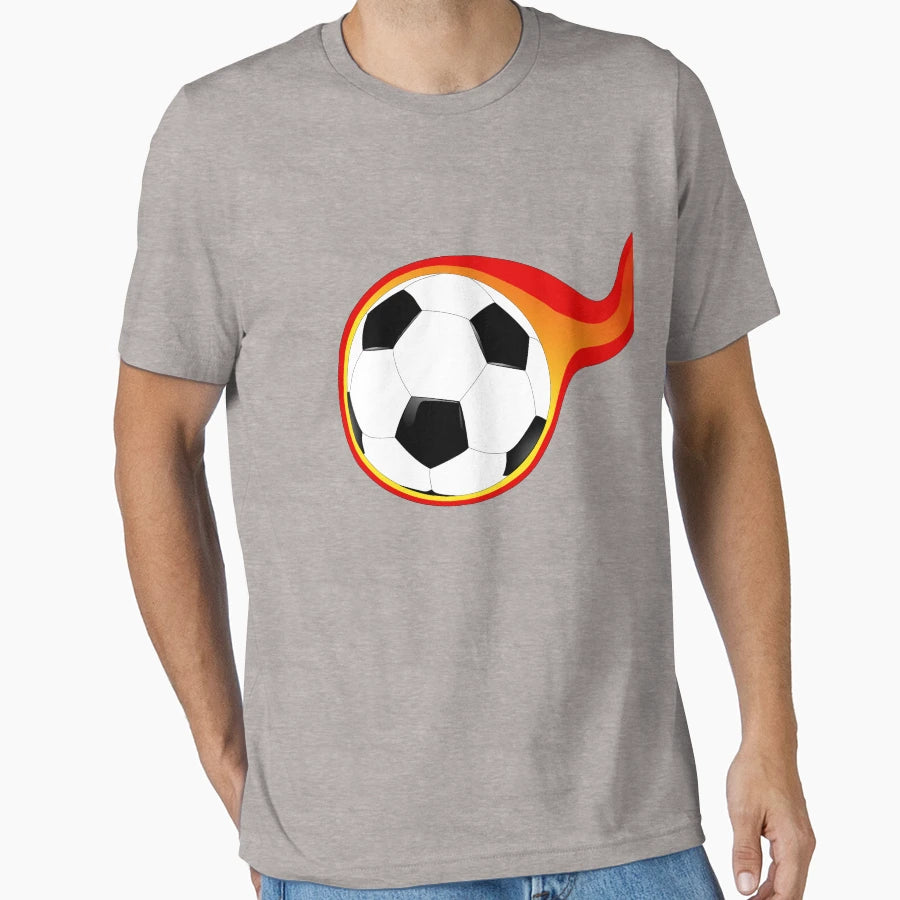 Flaming Soccer Ball T-Shirt - Streetwear Style Men Women - T-Shirt, Sweatshirt, Hoodie