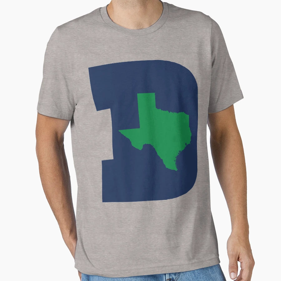 D Texas Blue Green T-Shirt - Minimalist Print Unisex - T-Shirt, Sweatshirt, Hoodie