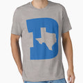 D Texas B Ball Blue Cut Out T-Shirt - Minimalist Print Unisex - T-Shirt, Sweatshirt, Hoodie