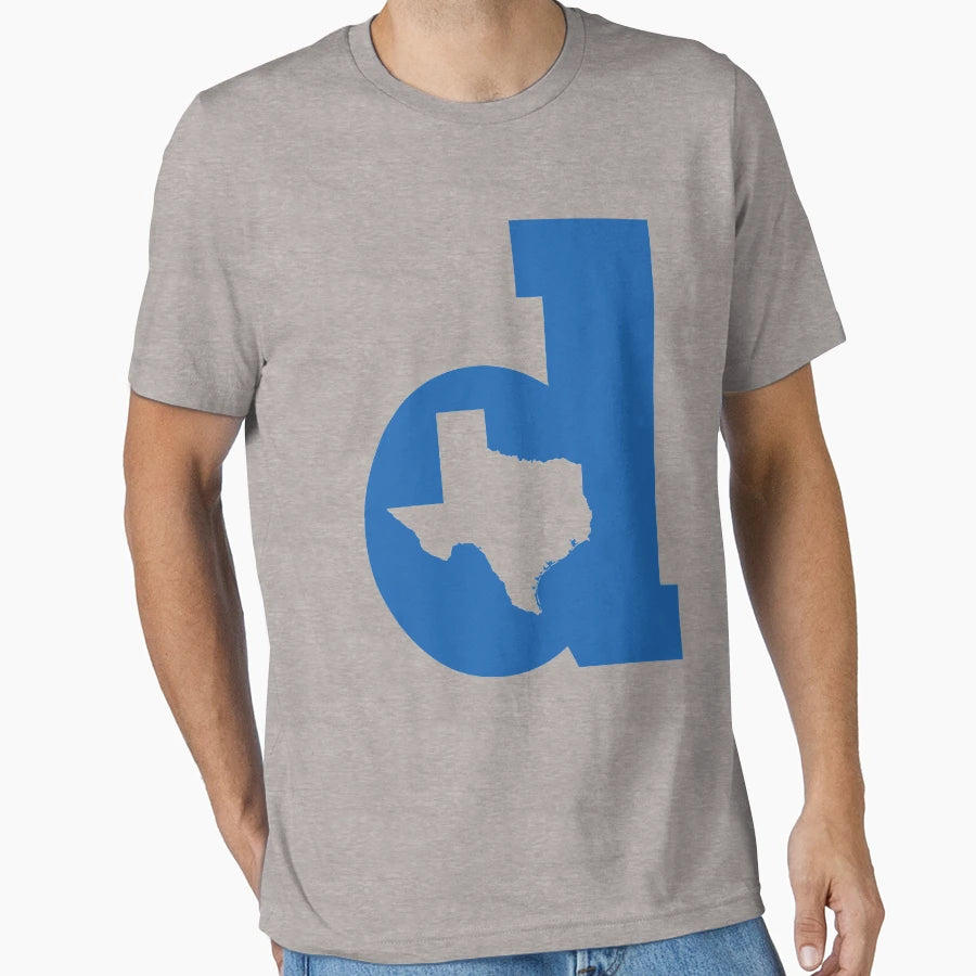 Lowercase D B Ball Blue T-Shirt - Minimalist Print for Adults - T-Shirt, Sweatshirt, Hoodie
