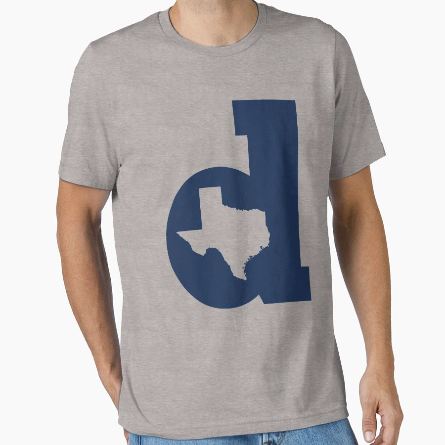 Lowercase D Blue T-Shirt - Minimalist Print Unisex - T-Shirt, Sweatshirt, Hoodie