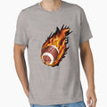 Realistic American Football Fire T-Shirt - Unique Graphic Men Women - T-Shirt, Sweatshirt, Hoodie