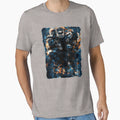 Football Team Red Blue Fire Art T-Shirt - Minimalist Print Unisex - T-Shirt, Sweatshirt, Hoodie