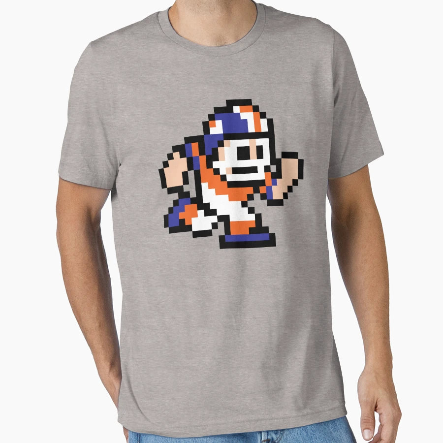 8 Bit Player Denver Broncos Throwback T-Shirt - Graphic Print Men Women - T-Shirt, Sweatshirt, Hoodie