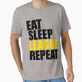 Eat Sleep League Repeat Gift High T-Shirt - Fun Novelty Design for Adults - T-Shirt, Sweatshirt, Hoodie