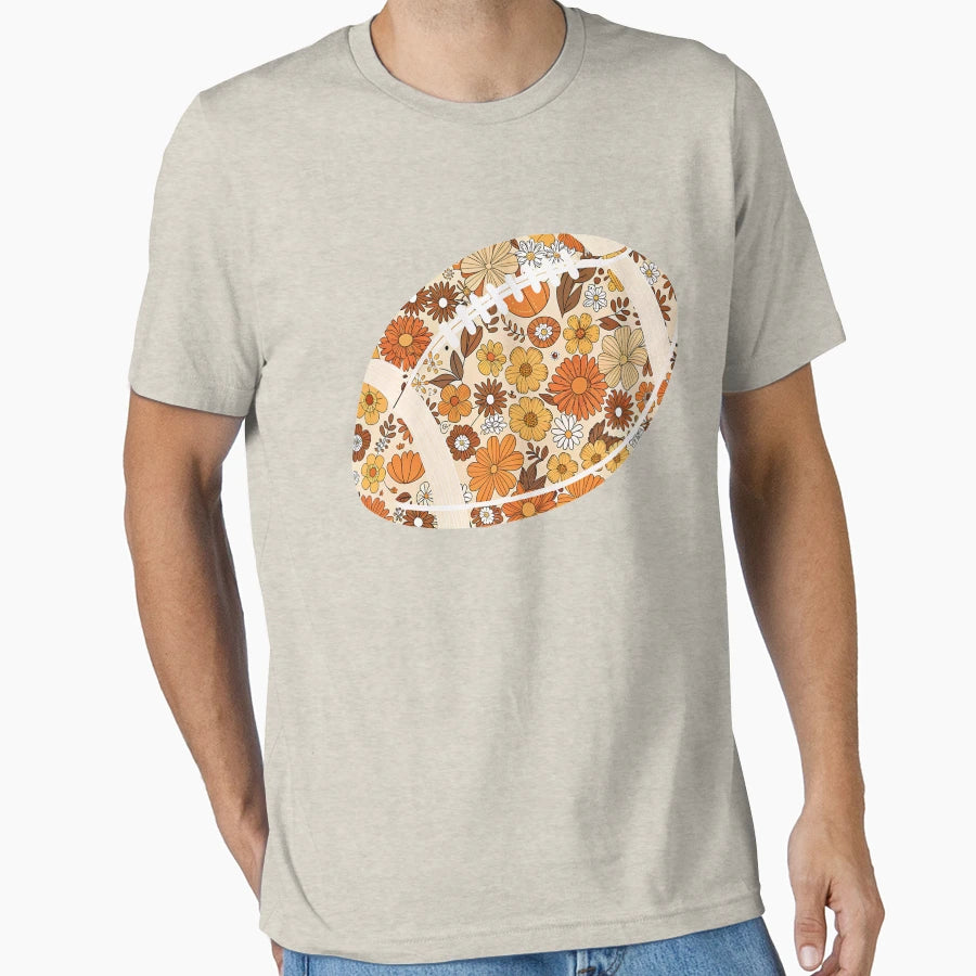 Floral Football T-Shirt - Unique Graphic Unisex - T-Shirt, Sweatshirt, Hoodie