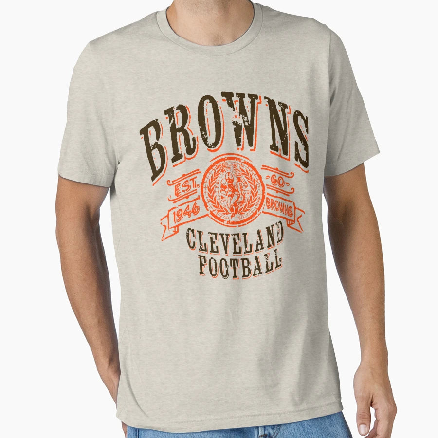 Browns Football T-Shirt - Aesthetic Graphic for Adults - T-Shirt, Sweatshirt, Hoodie