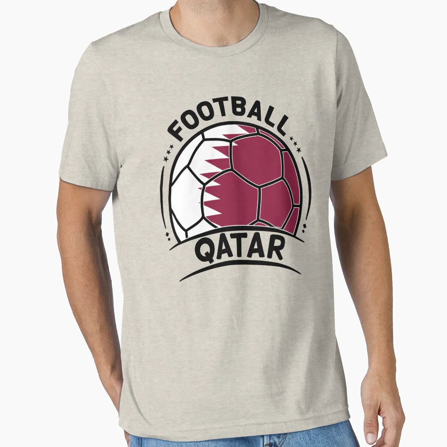 Qatar Football Team Qatar Flag Inside Ball T-Shirt - Graphic Print Unisex - T-Shirt, Sweatshirt, Hoodie
