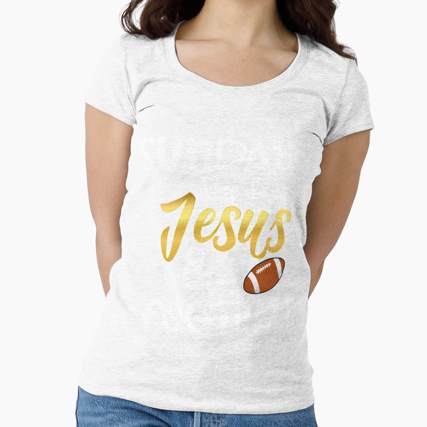Sundays Are Jesus And Football Funny Kick T-Shirt - Novelty Apparel Unisex - T-Shirt, Sweatshirt, Hoodie