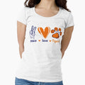 Peace Love Tigers T-Shirt - Fun Novelty Design for Adults - T-Shirt, Sweatshirt, Hoodie