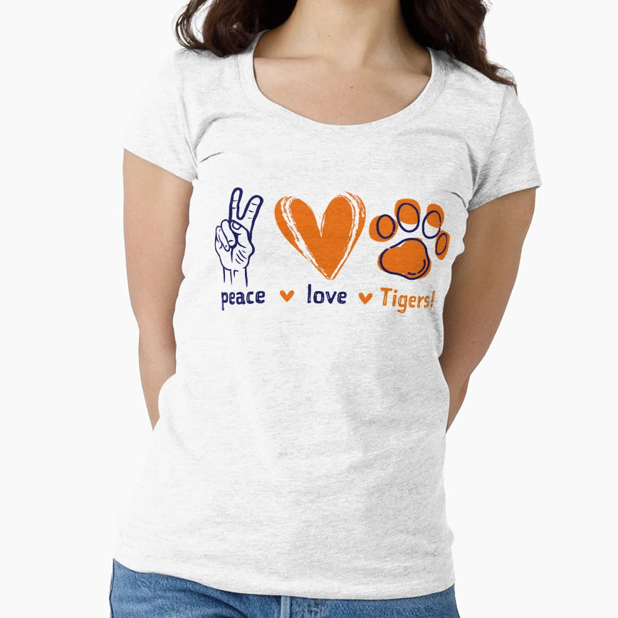 Peace Love Tigers T-Shirt - Fun Novelty Design for Adults - T-Shirt, Sweatshirt, Hoodie