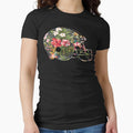 Tropical Floral Football Helmet T-Shirt - Unique Graphic Unisex - T-Shirt, Sweatshirt, Hoodie