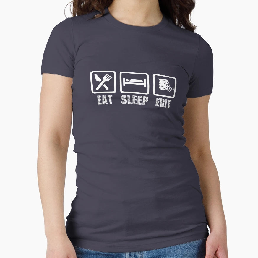 Director Gift Eat Sleep Edit Repeat Edit T-Shirt - Streetwear Style Unisex - T-Shirt, Sweatshirt, Hoodie