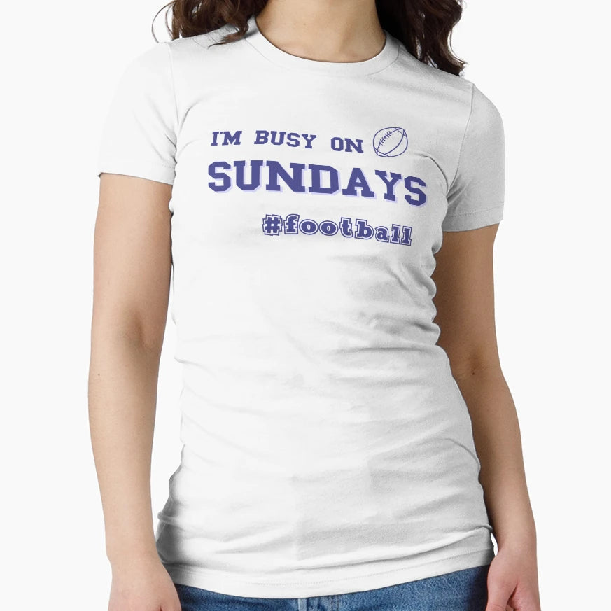 Im Busy Sundays Football T-Shirt - Fun Novelty Design for Adults - T-Shirt, Sweatshirt, Hoodie
