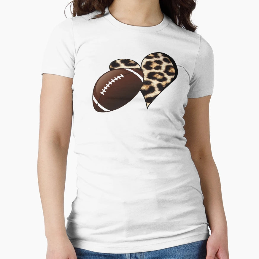Football Love Leopard T-Shirt - Trendy Graphic Men Women - T-Shirt, Sweatshirt, Hoodie