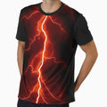 Red Thunder T-Shirt - Aesthetic Graphic for Adults - T-Shirt, Sweatshirt, Hoodie