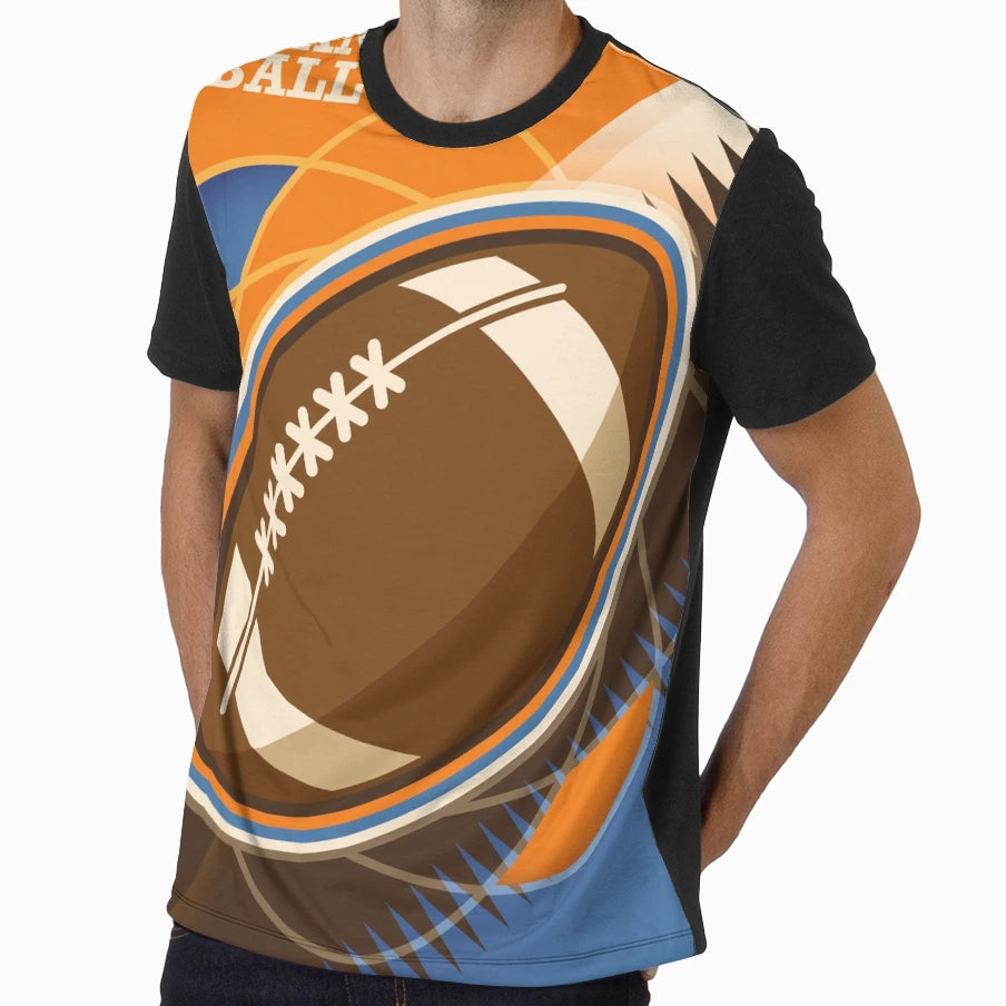 American Football Sport Ball T-Shirt - Novelty Apparel for Adults - T-Shirt, Sweatshirt, Hoodie
