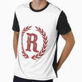 Rustic Red Monogram Letter R T-Shirt - Custom Art Print for Adults - T-Shirt, Sweatshirt, Hoodie