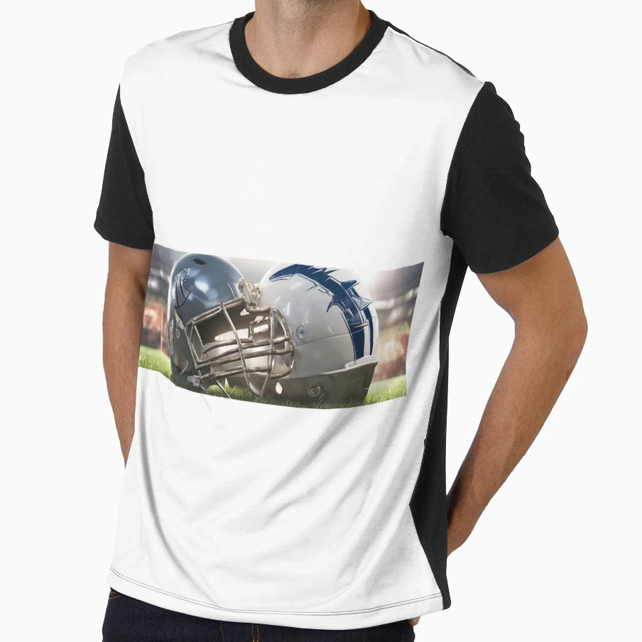 American Football Player Helmets T-Shirt - Novelty Apparel for Adults - T-Shirt, Sweatshirt, Hoodie