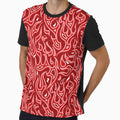 Groovy Ruby Red Flames T-Shirt - Fun Novelty Design Unisex - T-Shirt, Sweatshirt, Hoodie