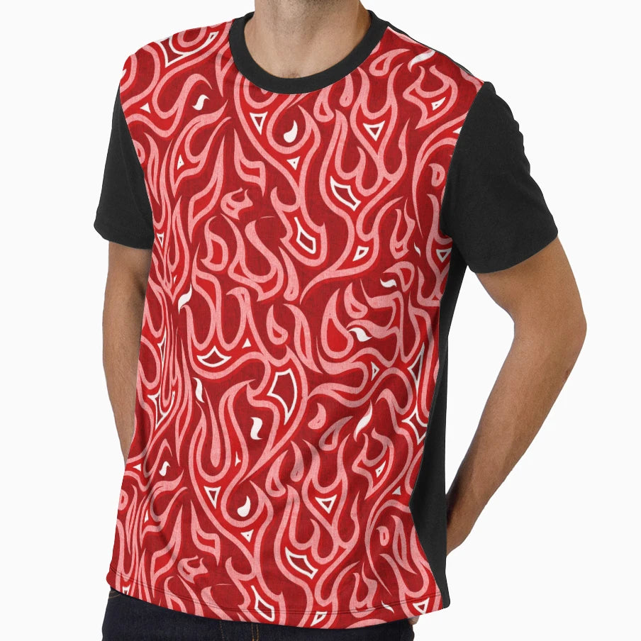 Groovy Ruby Red Flames T-Shirt - Fun Novelty Design Unisex - T-Shirt, Sweatshirt, Hoodie