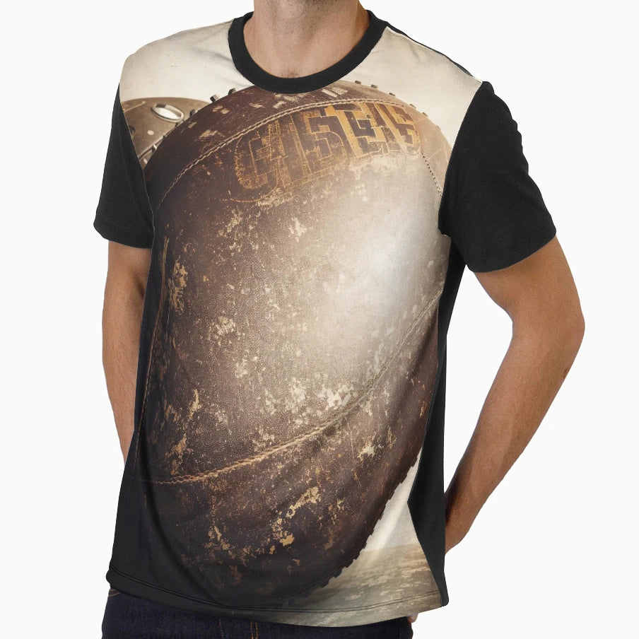 4 Football Worn Out Textures Football T-Shirt - Graphic Print for Adults - T-Shirt, Sweatshirt, Hoodie