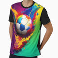 Colorful Artistic Soccer Unique And T-Shirt - Custom Art Print Men Women - T-Shirt, Sweatshirt, Hoodie