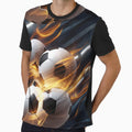 Wow Great Flaming Soccer Balls T-Shirt - Trendy Graphic for Adults - T-Shirt, Sweatshirt, Hoodie