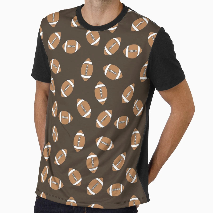 American Football Doodle Pattern T-Shirt - Trendy Graphic Unisex - T-Shirt, Sweatshirt, Hoodie