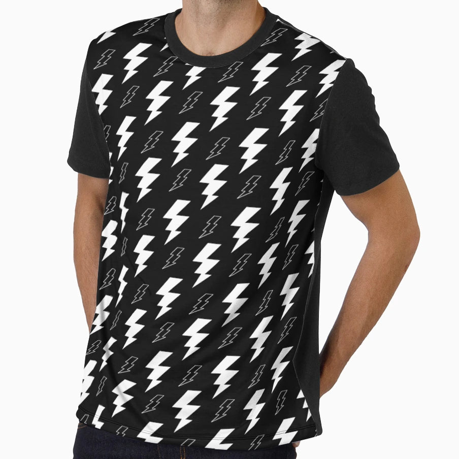 White Lightening T-Shirt - Minimalist Print Unisex - T-Shirt, Sweatshirt, Hoodie