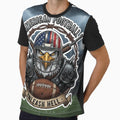 American Football Patriotic Warrior T-Shirt - Aesthetic Graphic for Adults - T-Shirt, Sweatshirt, Hoodie